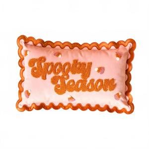 NEW THE DARLING EFFECT scalloped rectangle throw pillow in spooky season
